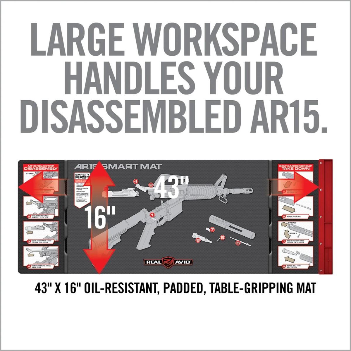 Real Avid AR15 Smart Cleaning Mat Picture of Real Avid Real Avid AR15 Smart Mat