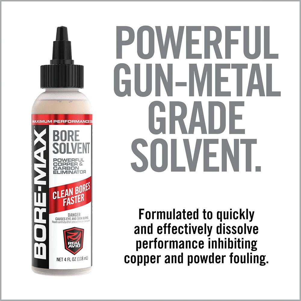 Real Avid Bore-Max Bore Solvent 4 oz Squeeze Bottle Picture of Real Avid Real Avid Bore-Max Bore Solvent ? 4oz Squeeze Bottle