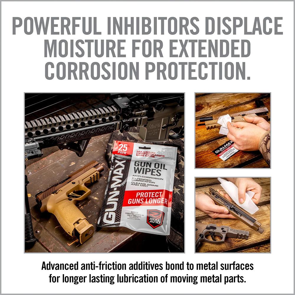 Real Avid Gun-Max Gun Oil Wipes 25/ct Picture of Real Avid Real Avid Gun-Max Gun Oil Wipes - 25 Pack