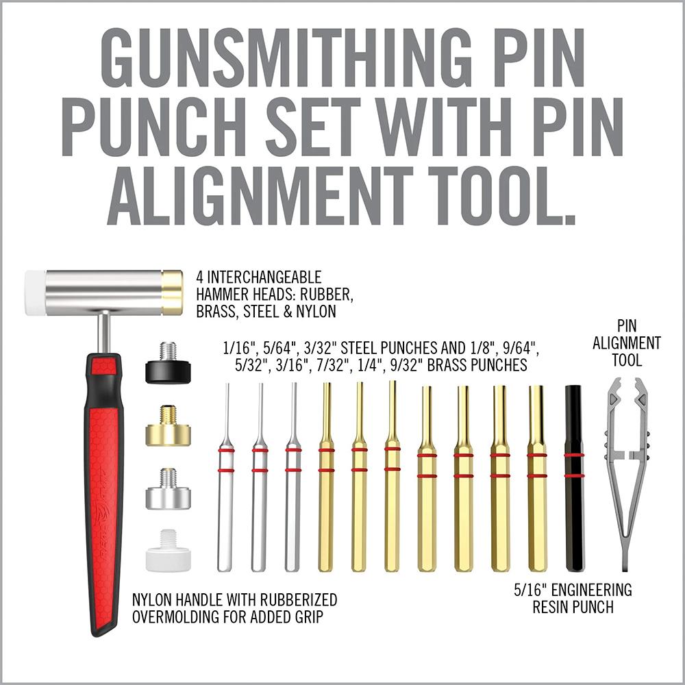 Real Avid Accu-Punch Hammer & Pin Punch Set Brass Picture of Real Avid Real Avid Accu-Punch Hammer & Pin Punch Set - Brass