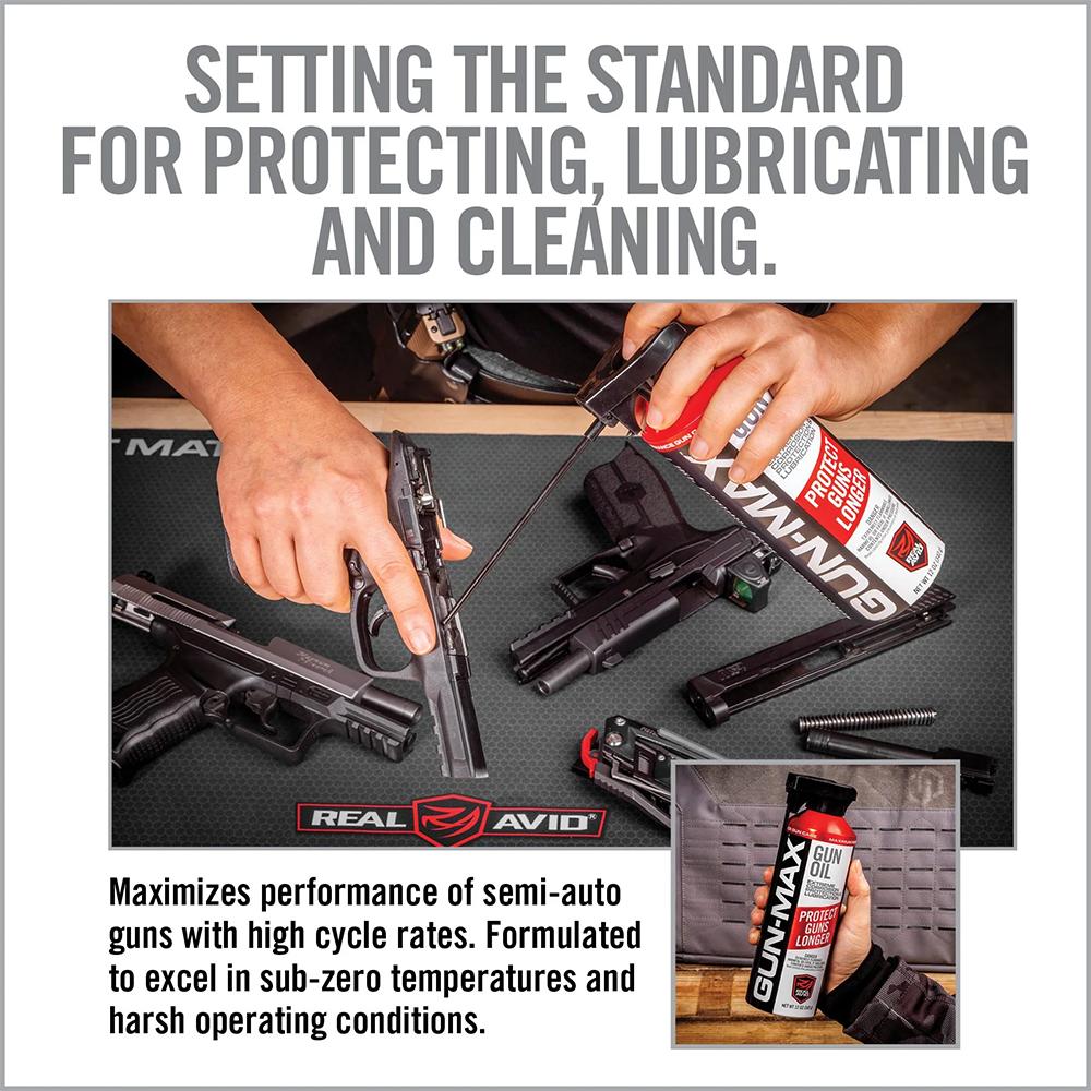 Real Avid Gun-Max Gun Oil 12 oz Aerosol Picture of Real Avid Real Avid Gun-Max Gun Oil - 12oz Aerosol