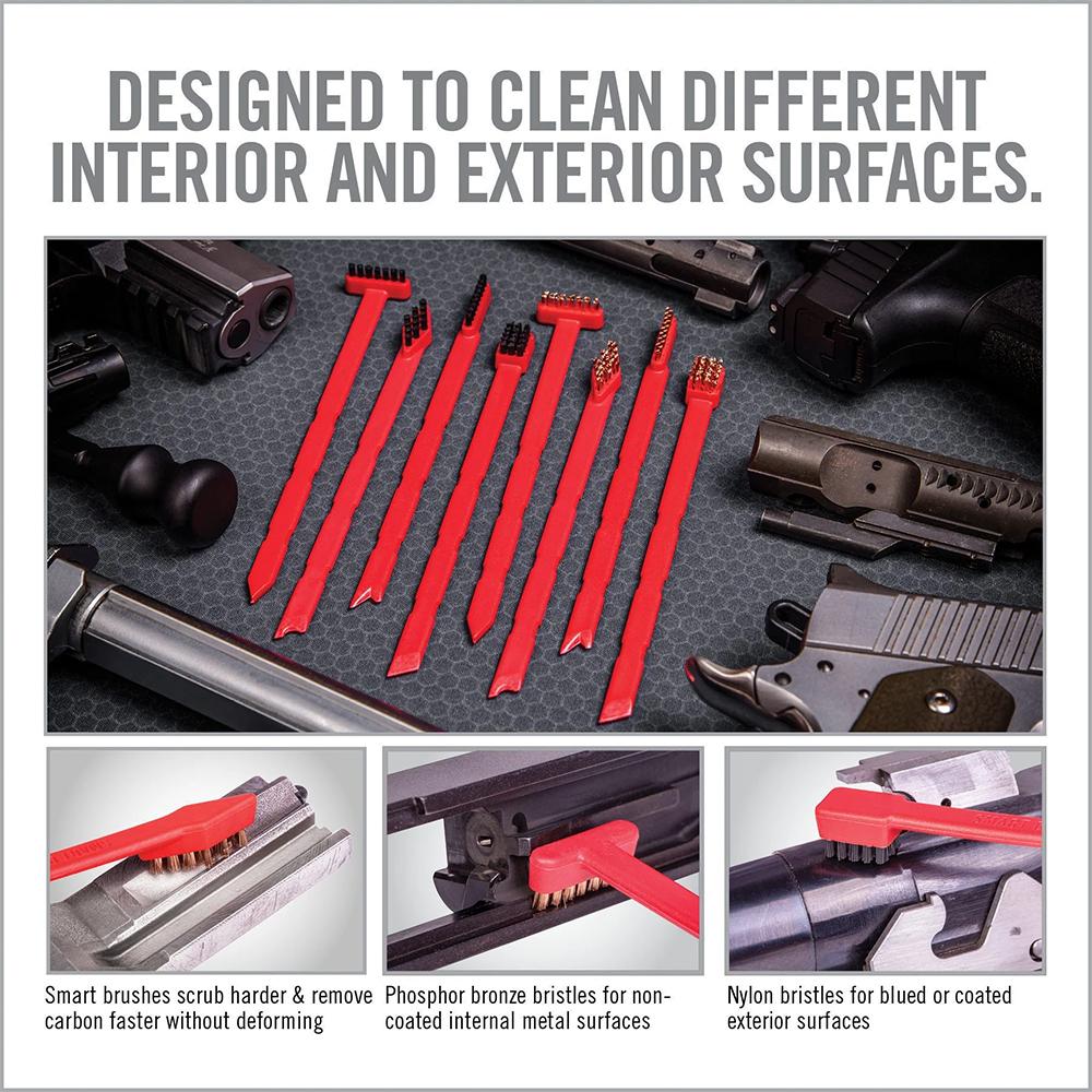 Real Avid Smart Brushes Scrubber Gun Brushes with Integrated Scrapers 8/ct Picture of Real Avid Real Avid Smart Brushes