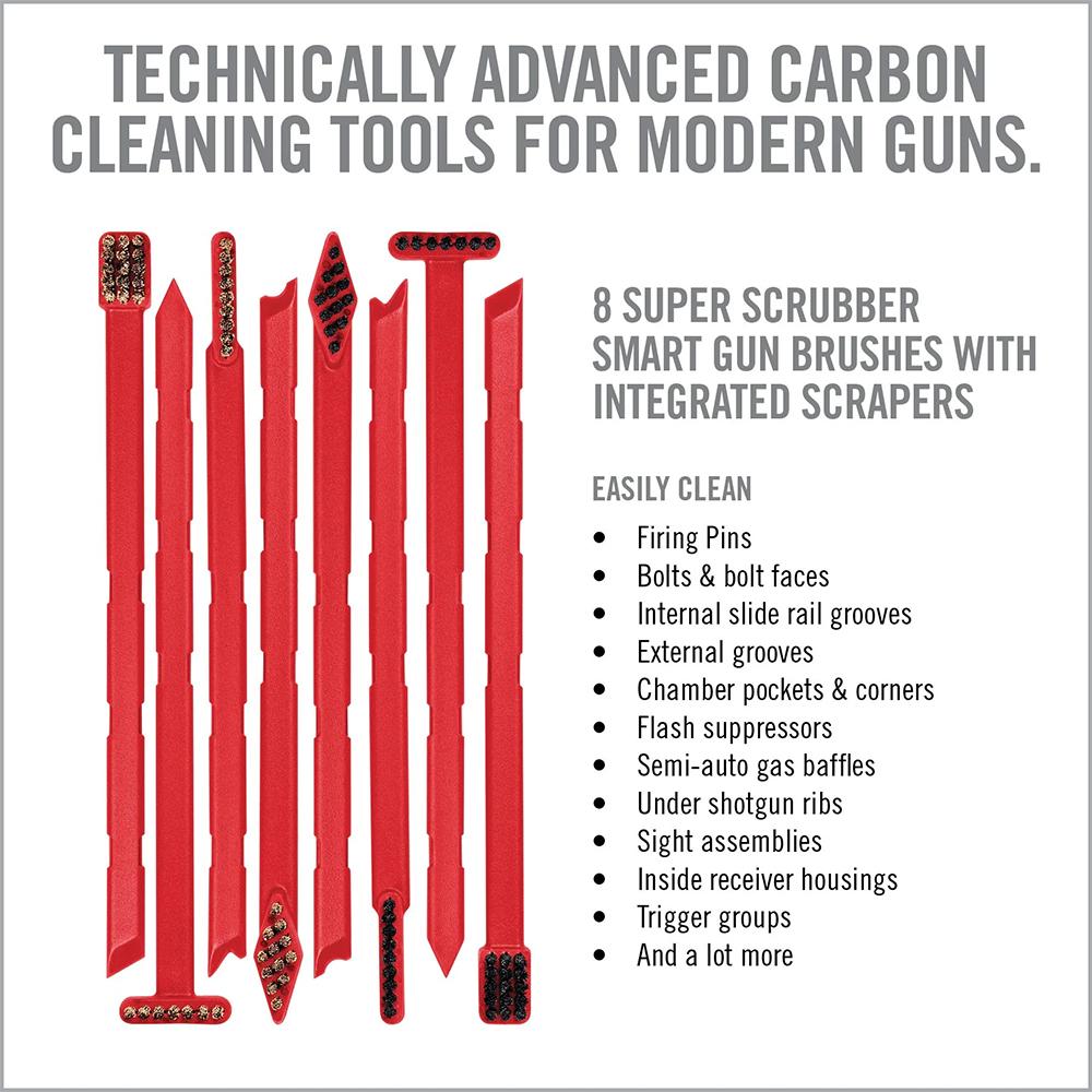Real Avid Smart Brushes Scrubber Gun Brushes with Integrated Scrapers 8/ct Picture of Real Avid Real Avid Smart Brushes
