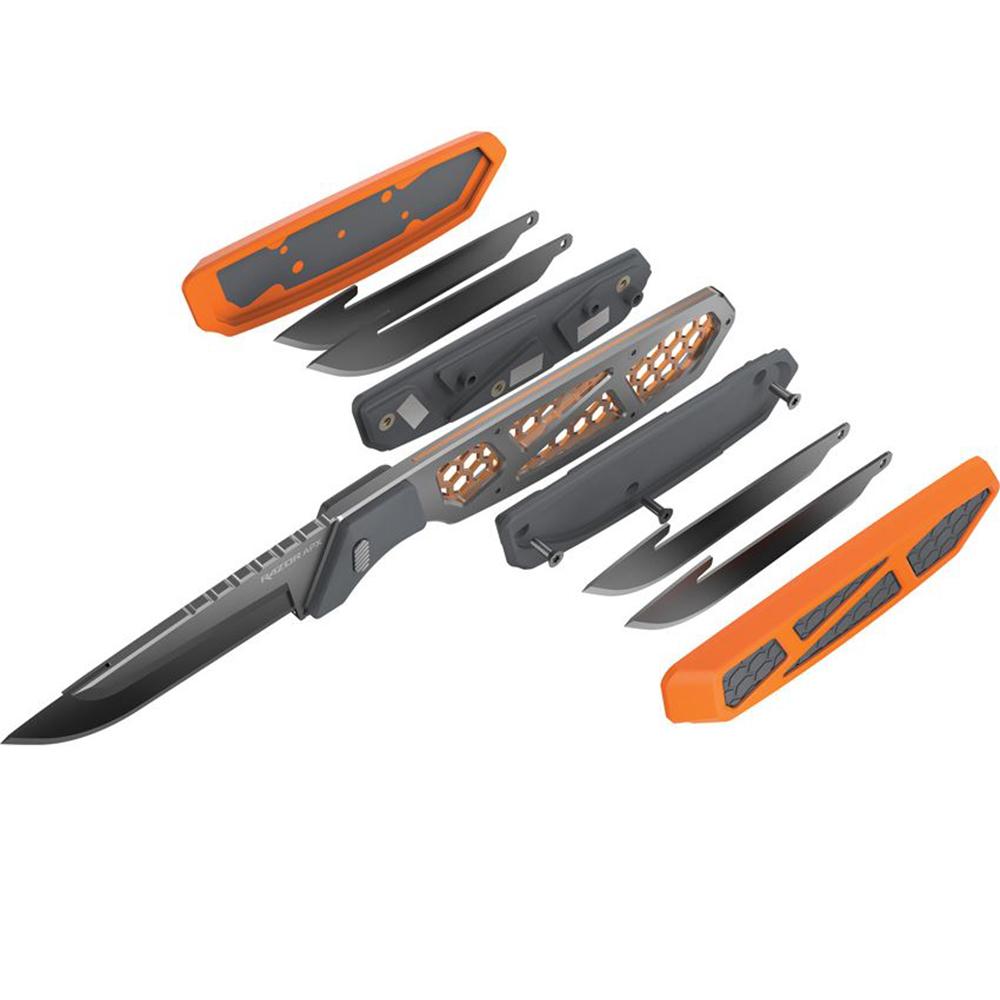Outdoor Edge Razor Apx Fixed Knife with 3" Removable Blades Orange Picture of Outdoor Edge Outdoor Edge 3.0'' Razor Apx Knife Removable Blade Pod W/ Saw Storage