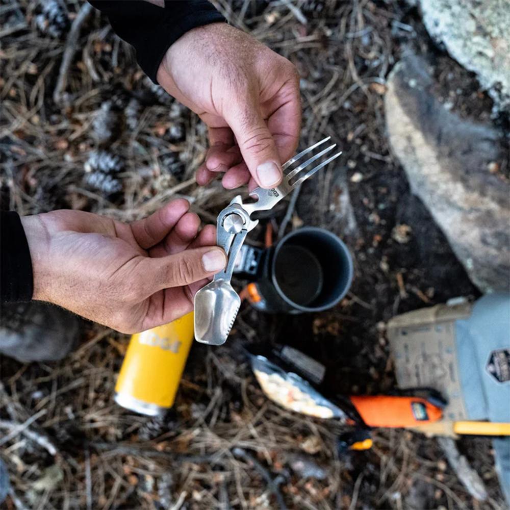 Outdoor Edge ChowLite Compact Folding Camp Utensil Picture of Outdoor Edge Outdoor Edge Chowlite Folding Mealtime Multitool
