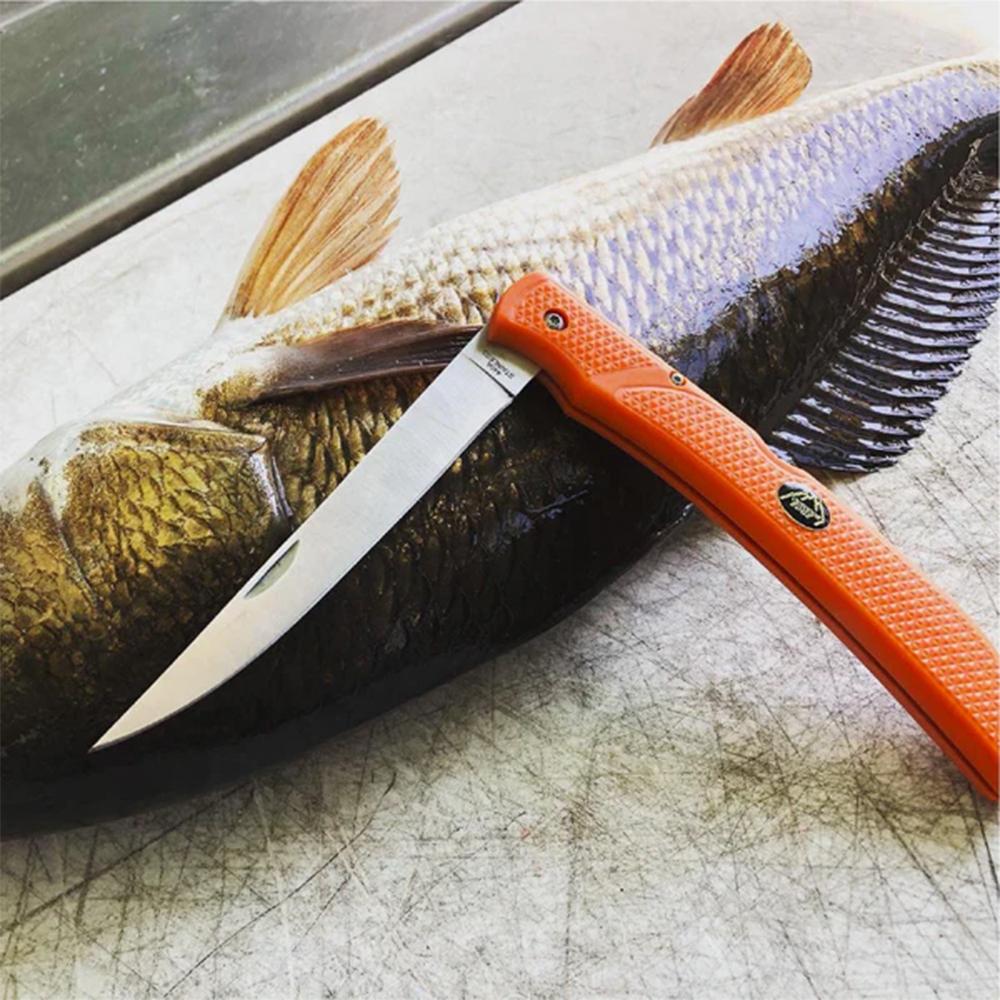 Outdoor Edge FieldBone Folding Knife 5" Boning Blade Orange Picture of Outdoor Edge Outdoor Edge Field-Bone Folding Knife Orange Boning/Fillet Knife