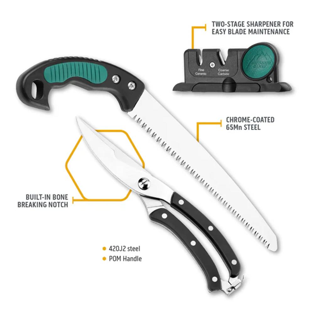 Outdoor Edge Game-Pro 10-Piece Game Processing Knife Set Picture of Outdoor Edge Outdoor Edge Game-Pro 11 Piece Game Processing Knife Set