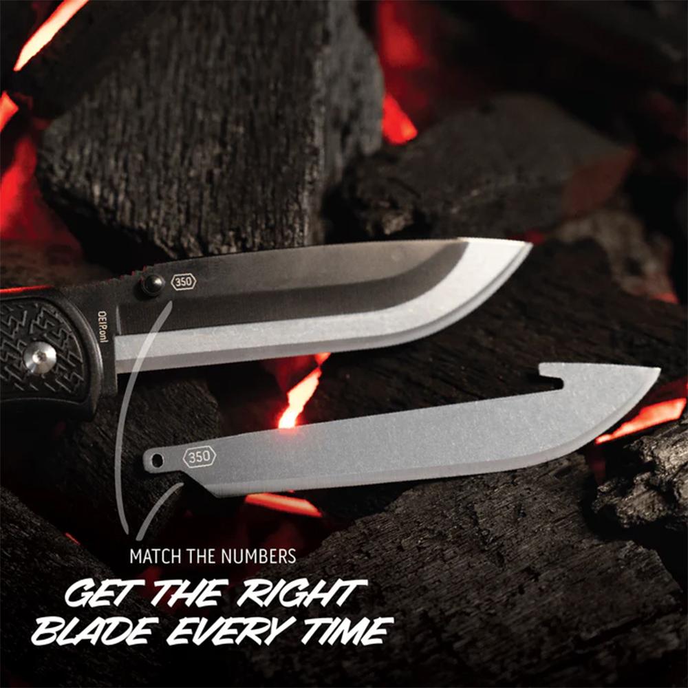 Outdoor Edge Onyx EDC Folding Knife 3-1/2" Drop Point Blades Black Picture of Outdoor Edge Outdoor Edge 3.5'' Razor Onyx Knife Black 3 Stainless Drop Point Blades