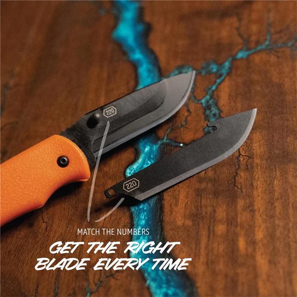 Outdoor Edge RazorMini Folding Knife 2-1/5" Drop Point Blade Orange Picture of Outdoor Edge Outdoor Edge 2.2'' Razor-Mini Knife Blaze Orng 2 Blk Drop Point Blades
