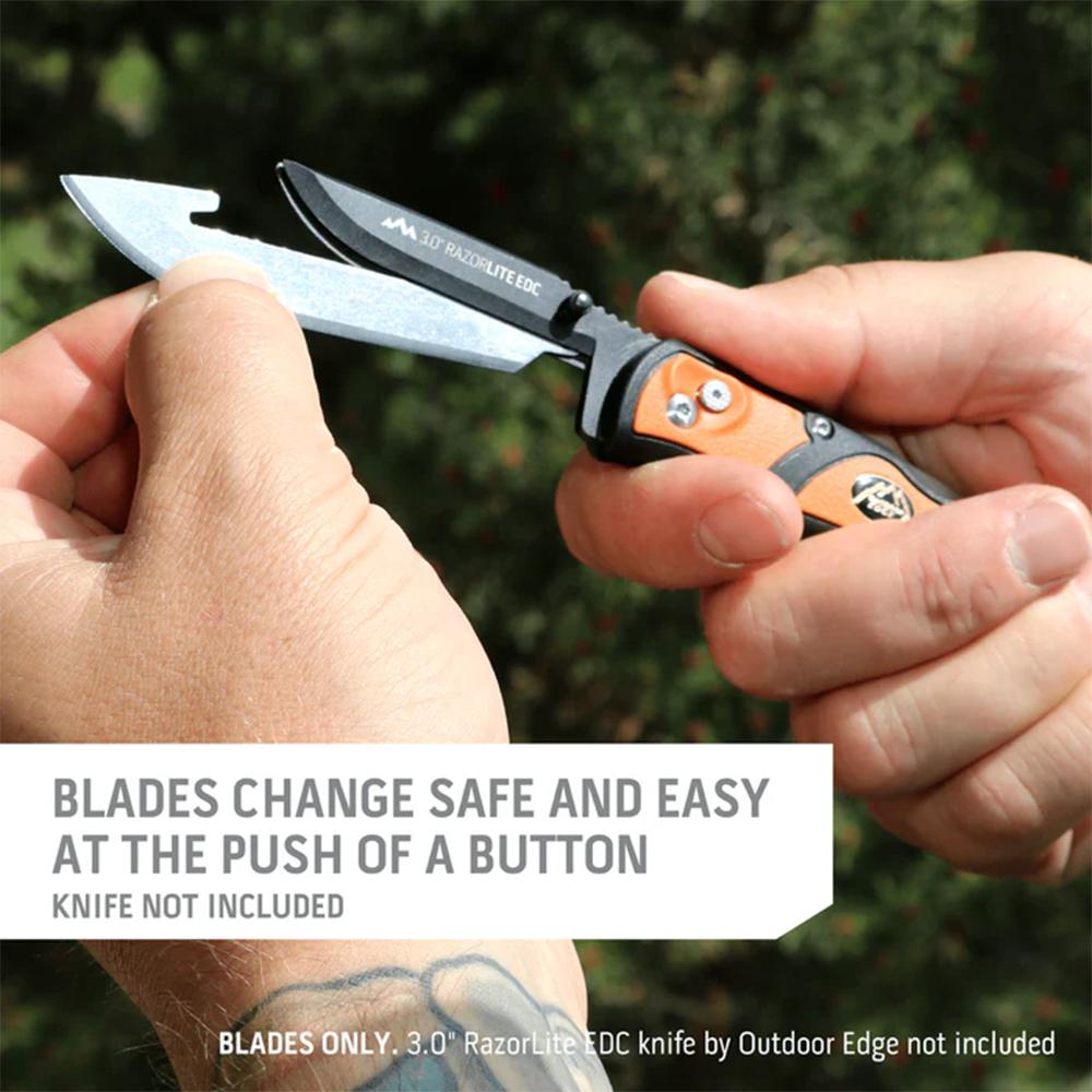 Outdoor Edge 3.0" Drop-Point Blade Pack 6/ct Picture of Outdoor Edge Outdoor Edge 3.0'' Drop-Point Blade Pack Stainless 6 Blades