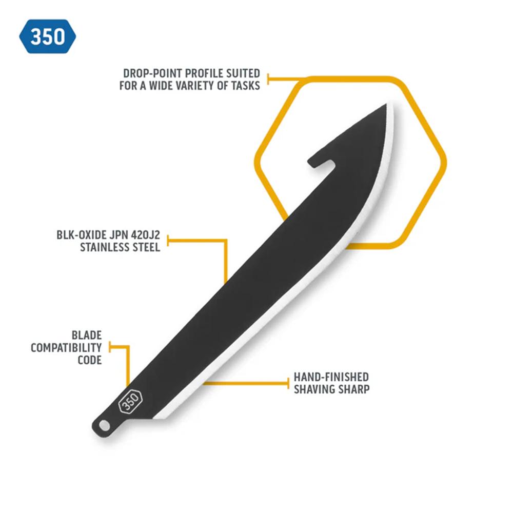 Outdoor Edge 3-1/5" Drop-Point Blade Pack Black 6/ct Picture of Outdoor Edge Outdoor Edge 3.5? Drop-Point Blade Pack Black 6 Blades