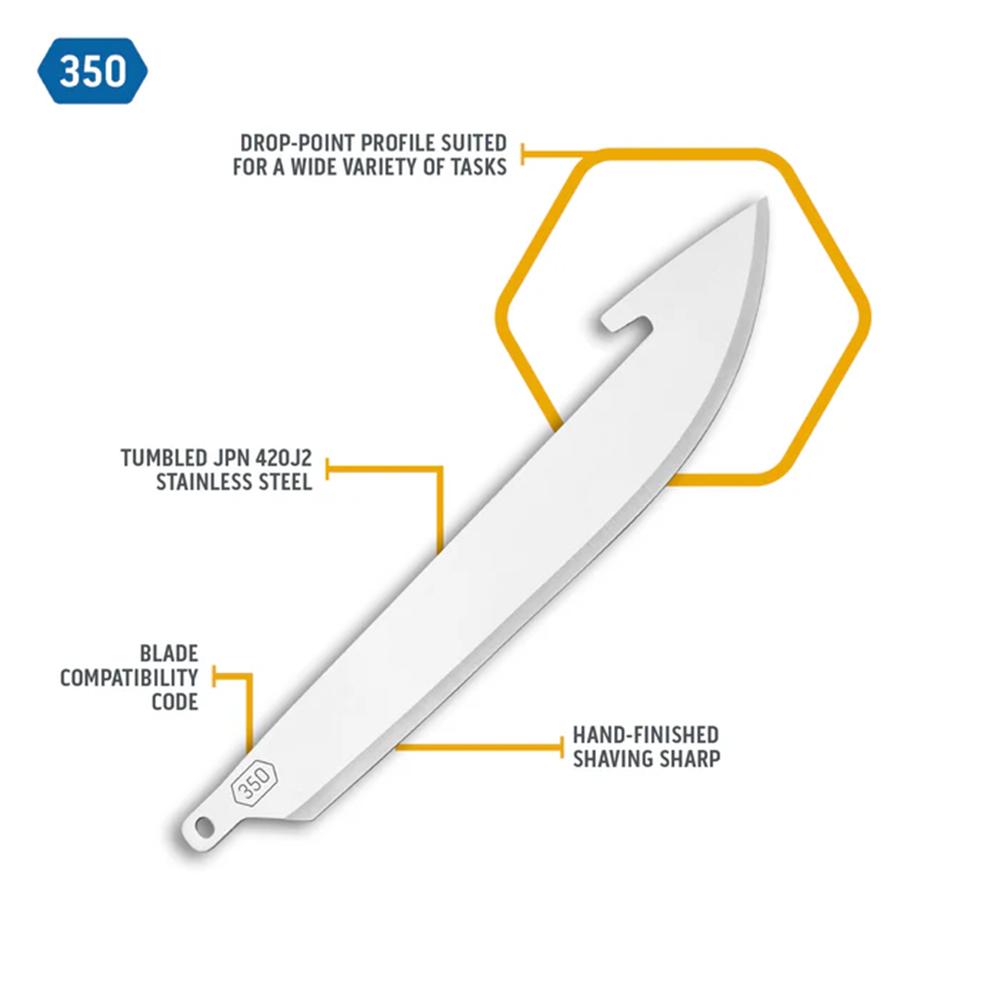 Outdoor Edge 3-1/2" Drop-Point Blade Pack 6/ct Picture of Outdoor Edge Outdoor Edge 3.5? Drop-Point Blade Pack Stainless 6 Blades