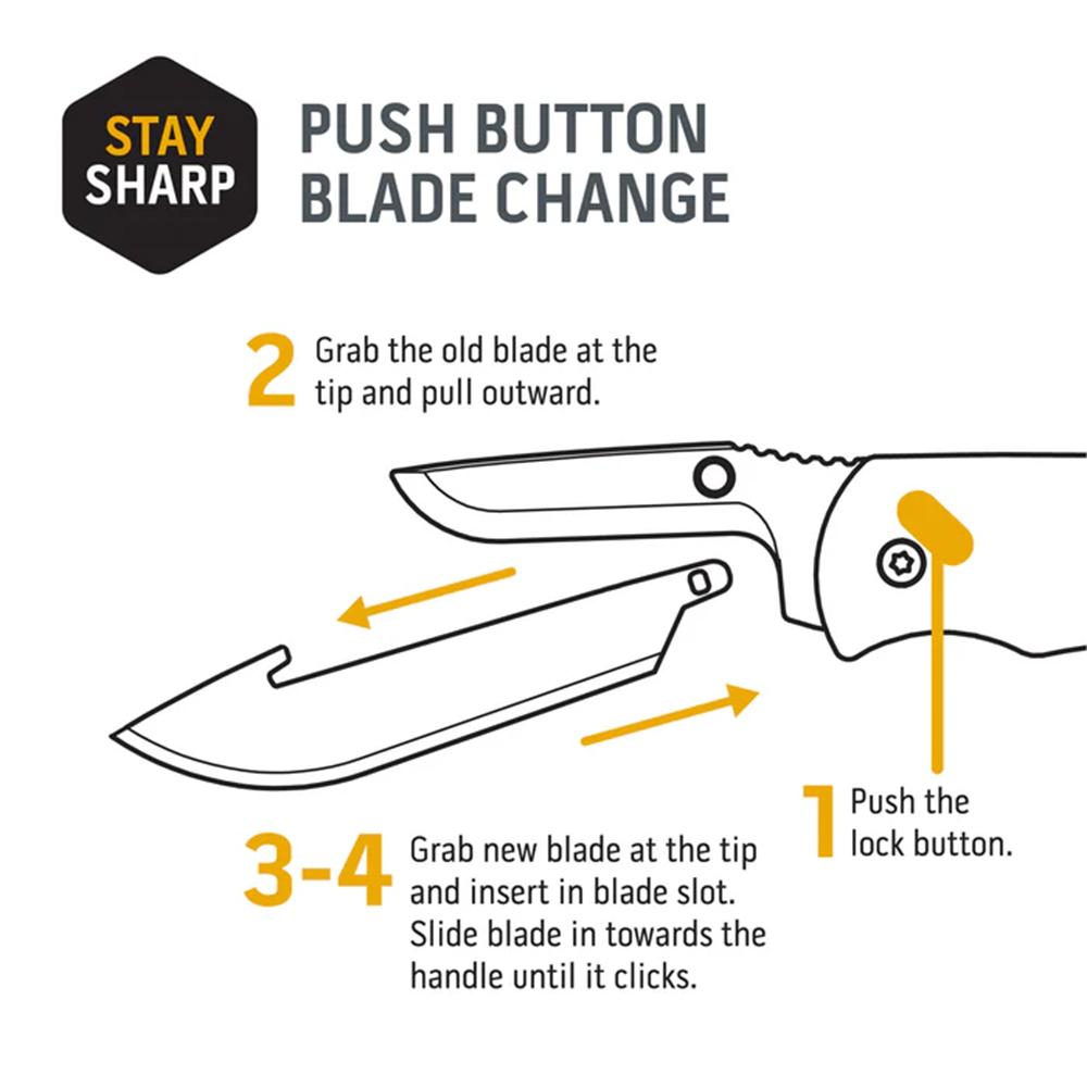 Outdoor Edge 3-1/2" Drop-Point Blade Pack 6/ct Picture of Outdoor Edge Outdoor Edge 3.5? Drop-Point Blade Pack Stainless 6 Blades
