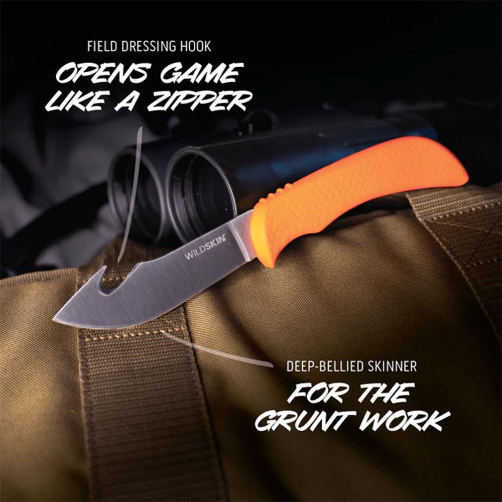 Outdoor Edge WildGuide 3-Piece Field Dressing Combo with Caping Knife/Skinner/Saw Picture of Outdoor Edge Outdoor Edge Wildguide Knf Set Gut Hook Skner & Caping Cmbo W/ Saw/Sheath