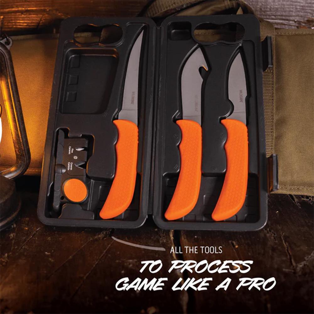 Outdoor Edge Wildlite 6-Piece Hunting Knife Kit with Blow Mold Case Picture of Outdoor Edge Outdoor Edge Wildlite 6 Piece Knife Kit Blow Mold Case