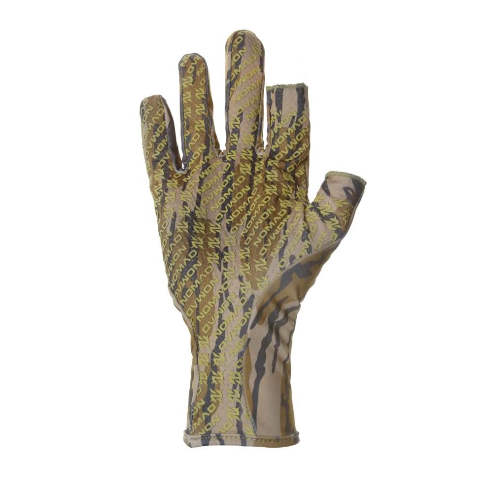 Nomad Fingerless Turkey Glove Mossy Oak Bottomland M/L Picture of Nomad NOMAD FINGERLESS TURKEY GLOVE MO BOTTOMLAND M/L