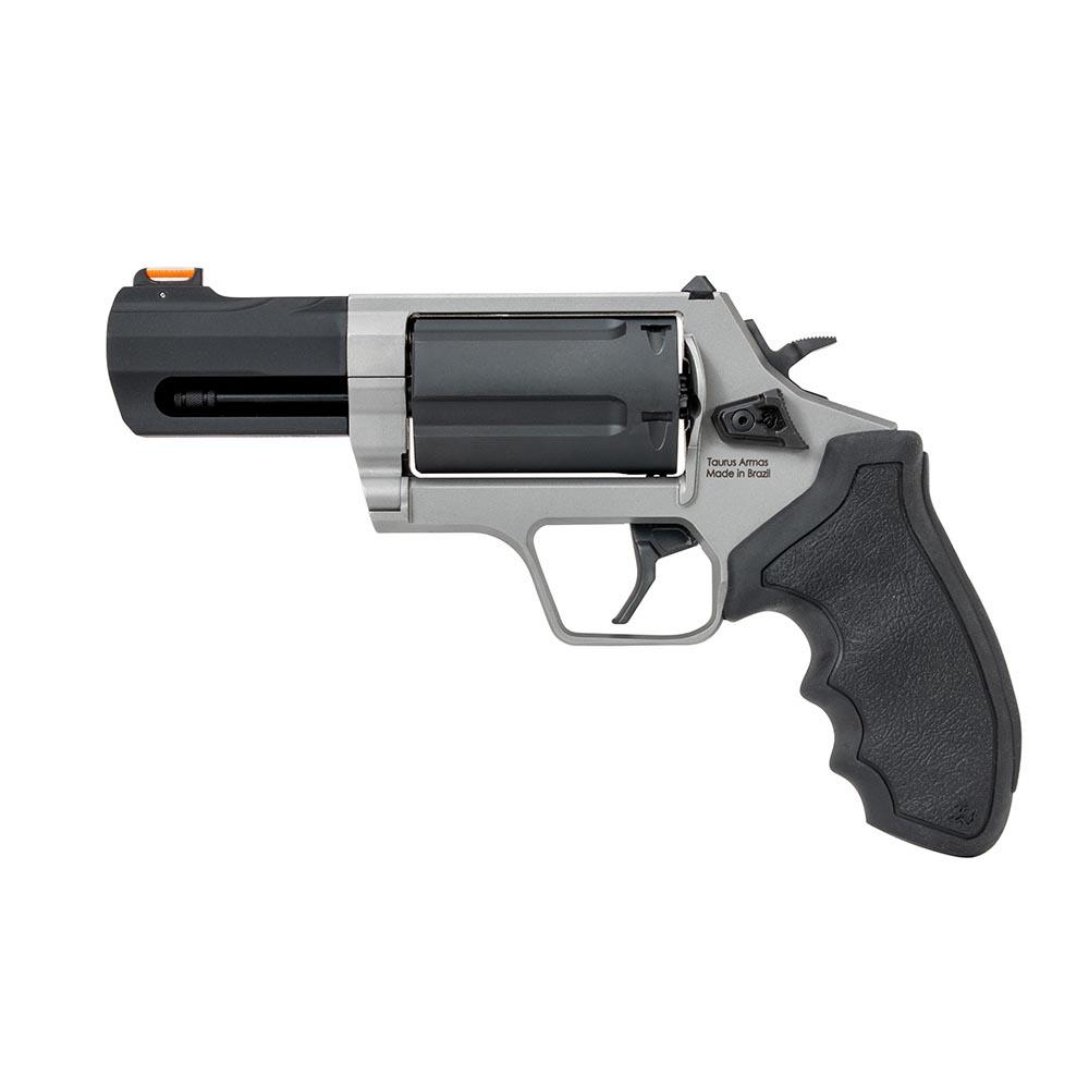Taurus Judge Handgun .45 Colt/.410ga 5rd Capacity 3'' Barrel Stainless Frame/Matte Cylinder Picture of Taurus International Inc. Taurus JUDGE .45 COLT/.410 GA DUO TONE 3'' 5-RD