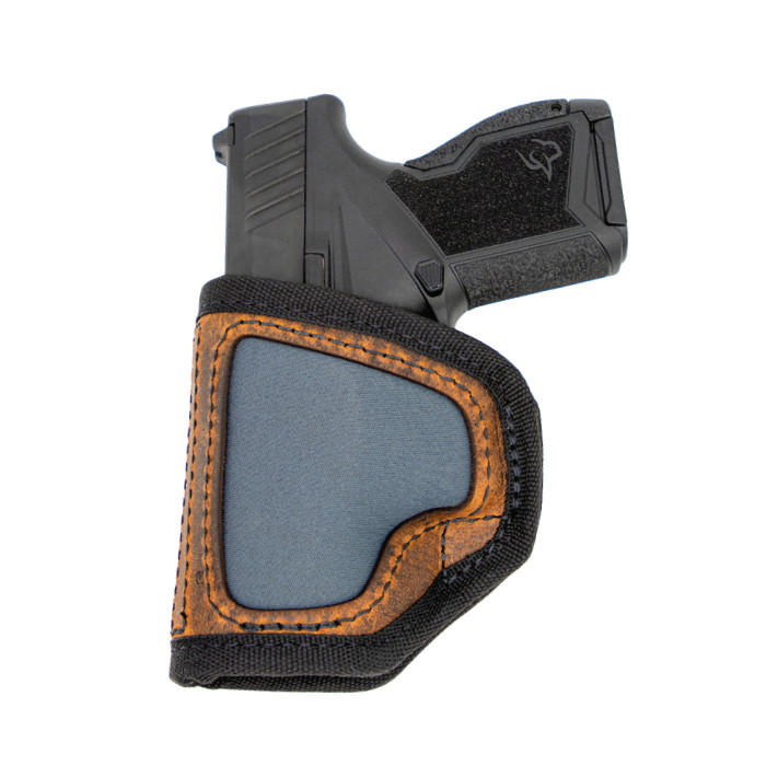 Versacarry Ranger IWB Holster Size 4 for Hellcat/P365 Brown RH Picture of Versacarry By Sitzco Llc. RANGER - IWB - Hybrid Lether/Plush Padded Foam Size 4
