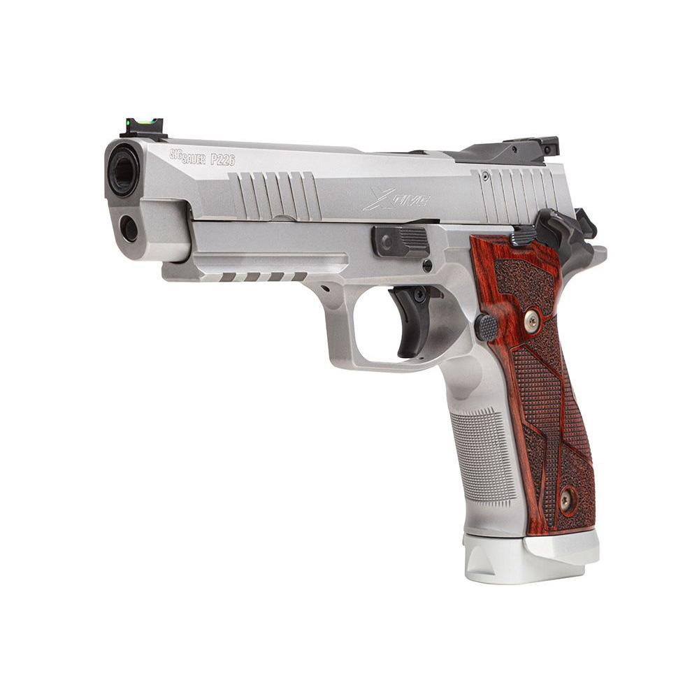 Sig Sauer P226 X-Five Stainless Custom Works Handgun 9mm Luger 10rd Magazines(3) 5" Barrel Cocobolo Grips SAO Picture of Sig Sauer SIG P226 9MM 5IN X-FIVE STS SAO WD (3)10RD CUSTOM WORKS