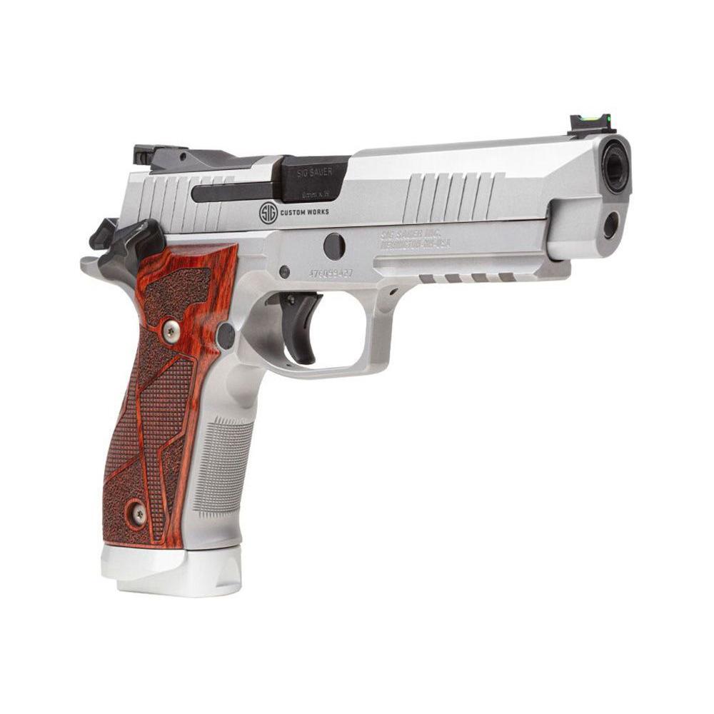 Sig Sauer P226 X-Five Stainless Custom Works Handgun 9mm Luger 20rd Magazines(3) 5" Barrel Cocobolo Grips SAO Picture of Sig Sauer SIG P226 9MM 5IN X-FIVE STS SAO WD (3)20RD CUSTOM WORKS