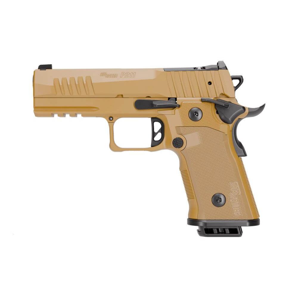 Sig Sauer P211-GT4 SAO Handgun 9mm Luger 21(2) &17(1)rd Magazines 4.2" Barrel Coyote Tan Night Sights Optic Ready Picture of Sig Sauer P211 9MM 4.2IN COY SAO X-RAY 3 OR (2)21RD (1)17RD MAG