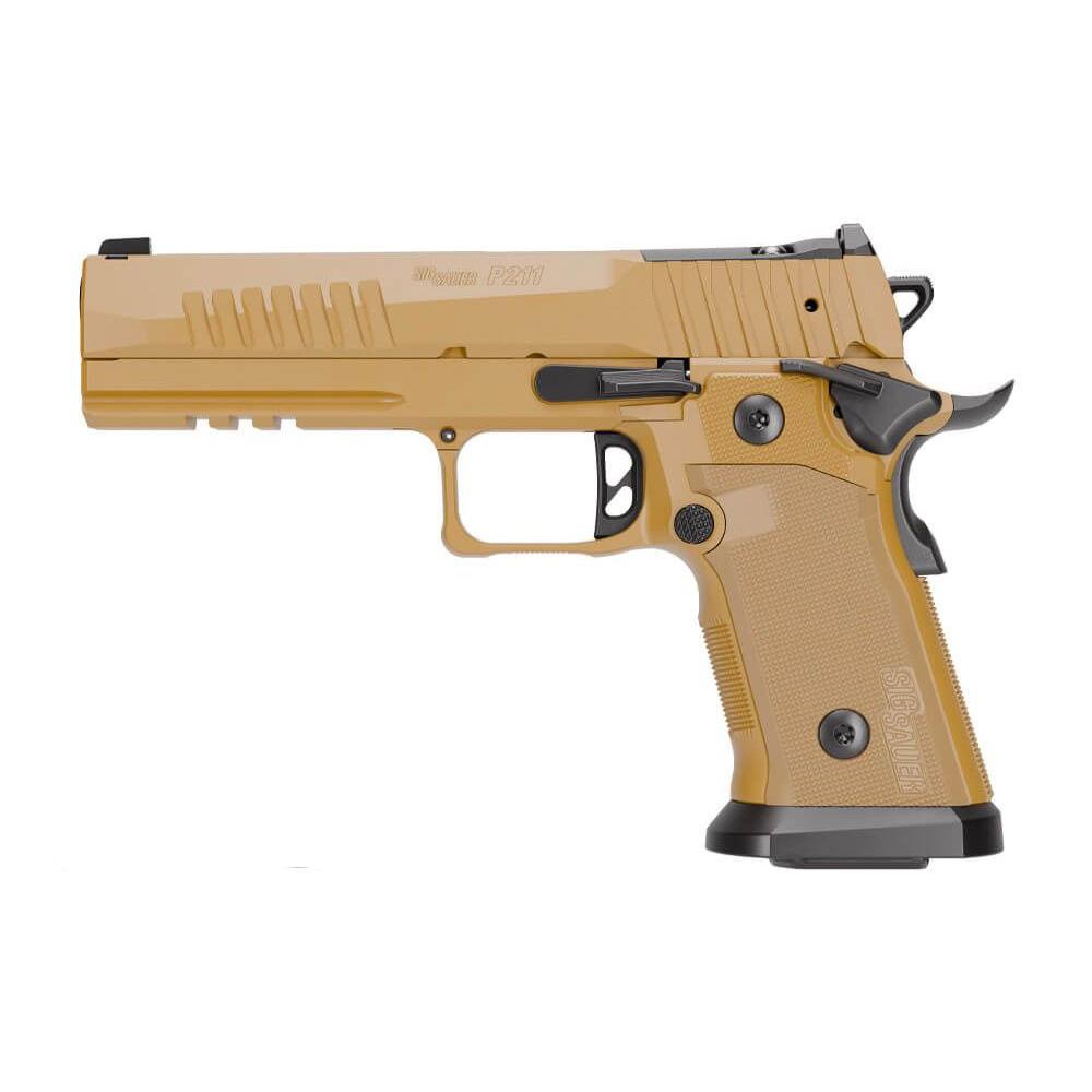 Sig Sauer P211-GT5 SAO Handgun 9mm Luger 21(2) &17(1)rd Magazines 5" Barrel Coyote Tan Night Sights Optic Ready Picture of Sig Sauer P211 9MM 5IN COY SAO X-RAY 3 OR (2)21RD (1)17RD MAG
