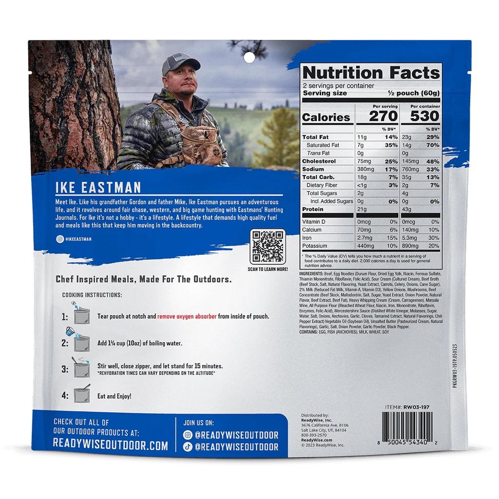 Picture of ReadyWise Company ReadyWise Outdoor ProMeal Beef Strog w/Mushroom CRM Sauce Single Pouch