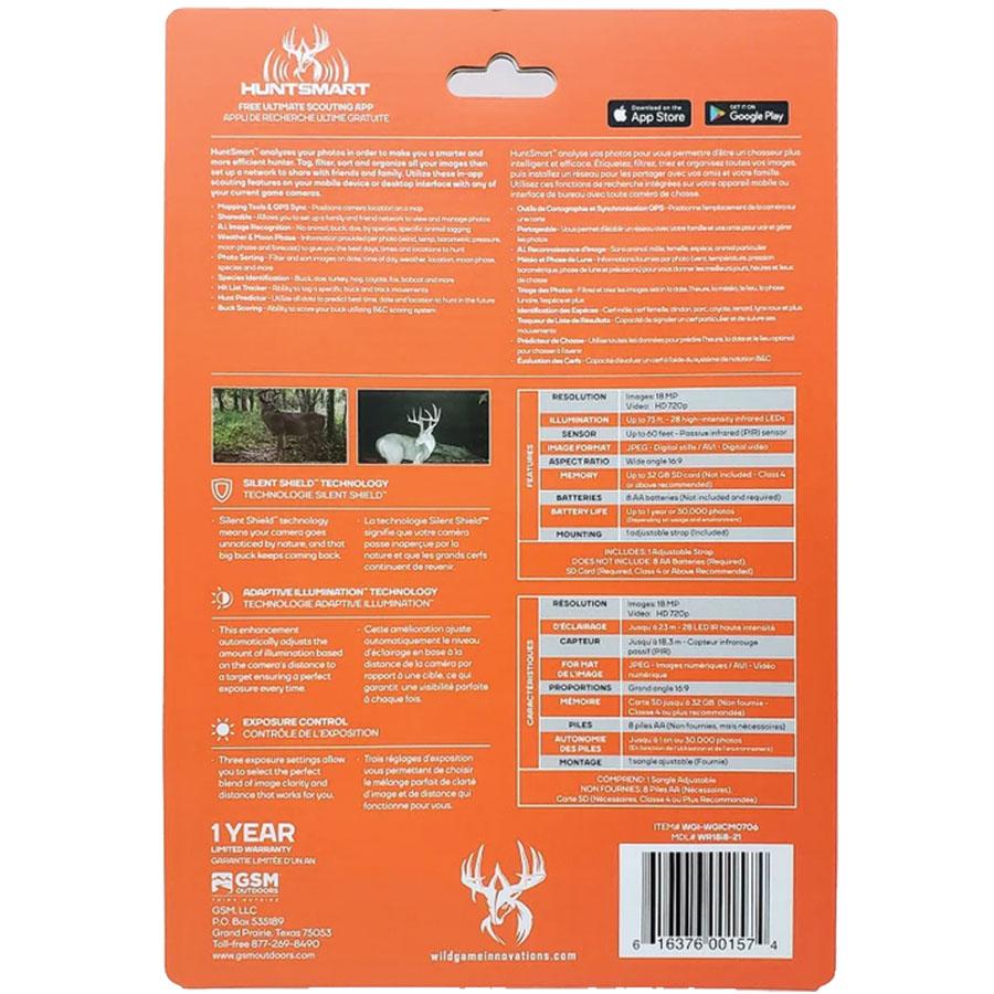 Wildgame Innovations Wraith Family & Friend Sharable Trail Camera 18MP IR Brown Picture of Gsm Wildgame Innovations WRAITH Trail Camera 18MP IR (WR18I8-21)