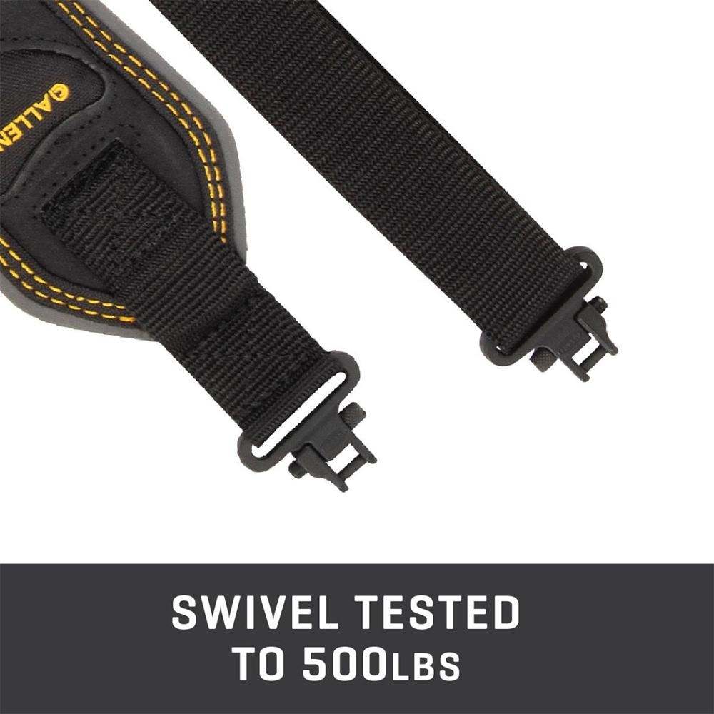 Allen Aspen Nubuck Rifle and Shotgun Sling 2-Point Black/Clay Picture of The Allen Company Inc. Bak Trak Nu Buck Sling Aspen Gray Sling