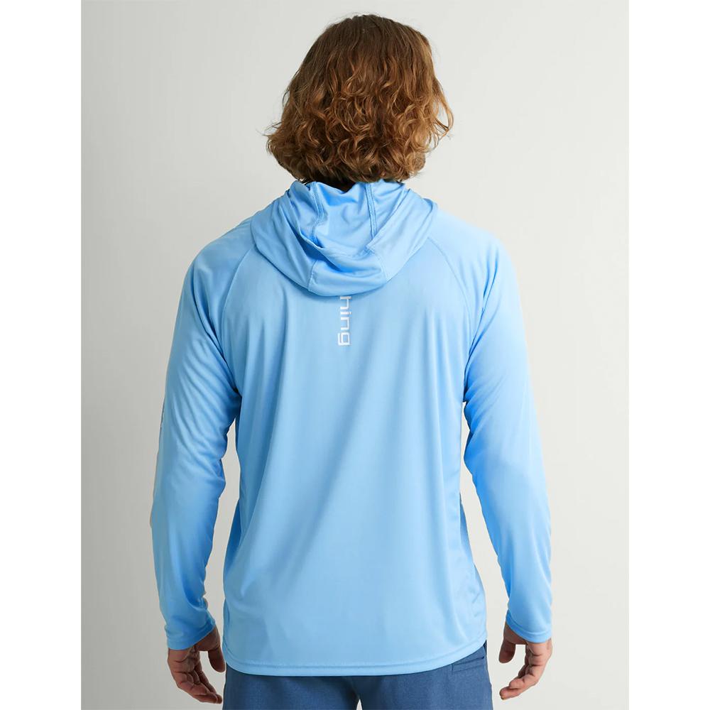 Huk Vented Pursuit Long Sleeve Hoodie Marolina Blue 2XL Picture of Marolina DBA HUK HUK PURSUIT HOODIE MAROLINA BLUE LS XXL
