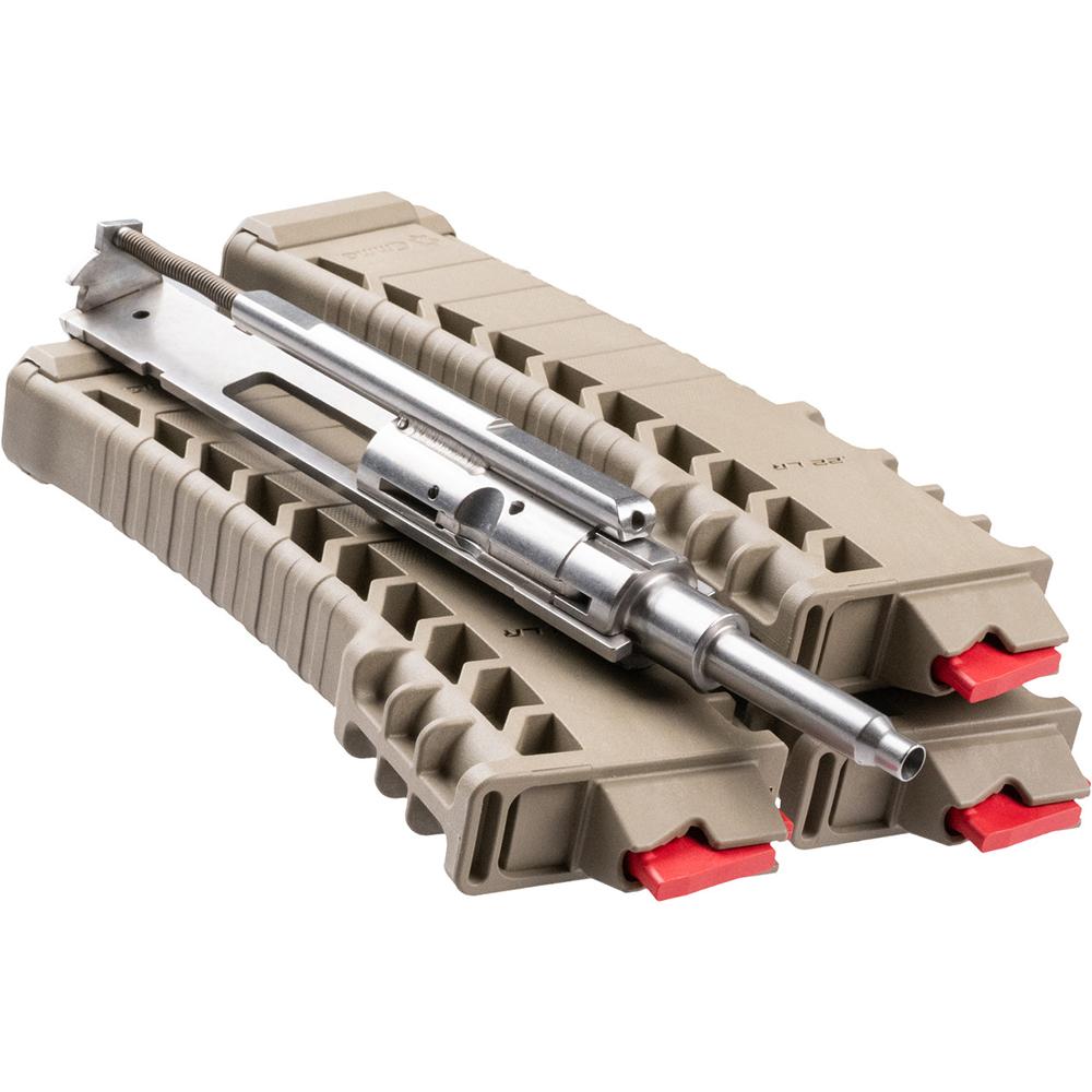 CMMG AR Conversion Kit Bravo with 25rd Magazines (3) .22 LR FDE Picture of Cmmg Inc. CMMG 22LR AR Conversion Kit Bravo w/3 Magazines FDE