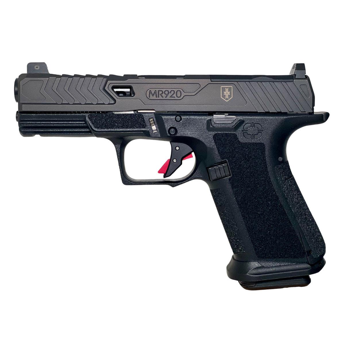 Shadow Systems MR920 Warrior Poet Optic Ready FDE Handgun 9mm Luger 10rd Magazines(2) 4" Stainless Barrel Night Sights Picture of Shadow Systems dba Shadow Gunworks MR920 9mm Blk Frm WAR POET Ed Fltd Unthrd Blk SS Rod Grn Trit 1D