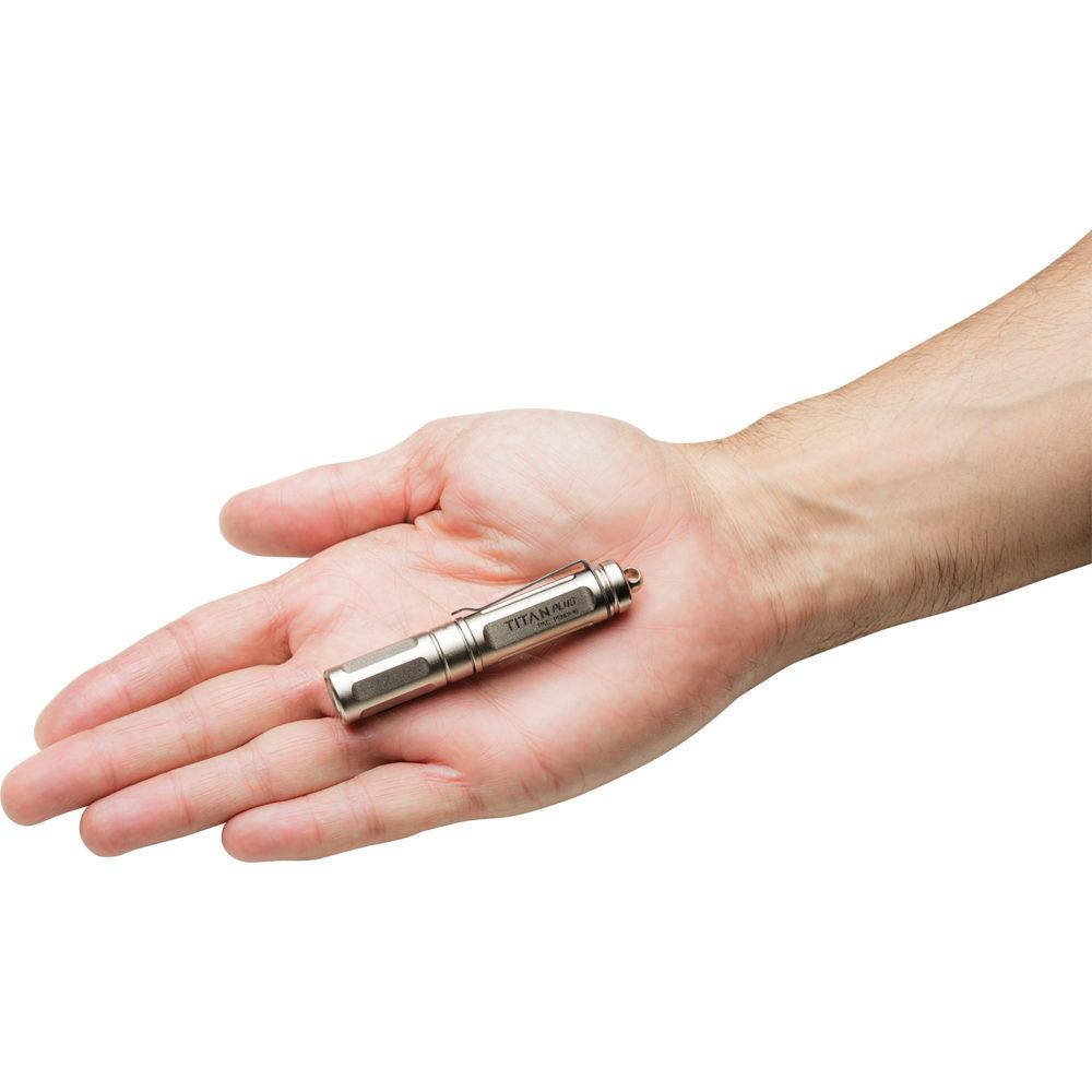 Surefire Titan-B Ultra Compact Keychain Flashlight 300 Lumens Silver Picture of Surefire Llc TITAN-B COMP LIGHT 5/75/300 LU AAA BATTERY ALUM BLK TYPE 3 ANO TWIST ON