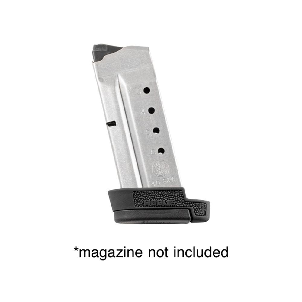 Hogue OverMolded Rubber Grip Extension Base Pad for S&W M&P 40 Shield 7rd Magazines Black Picture of Hogue Inc. S&W M&P Shield 40Cal OverMolded Rbr Grip Ext Base Pad for 7 Rd Mag Blk