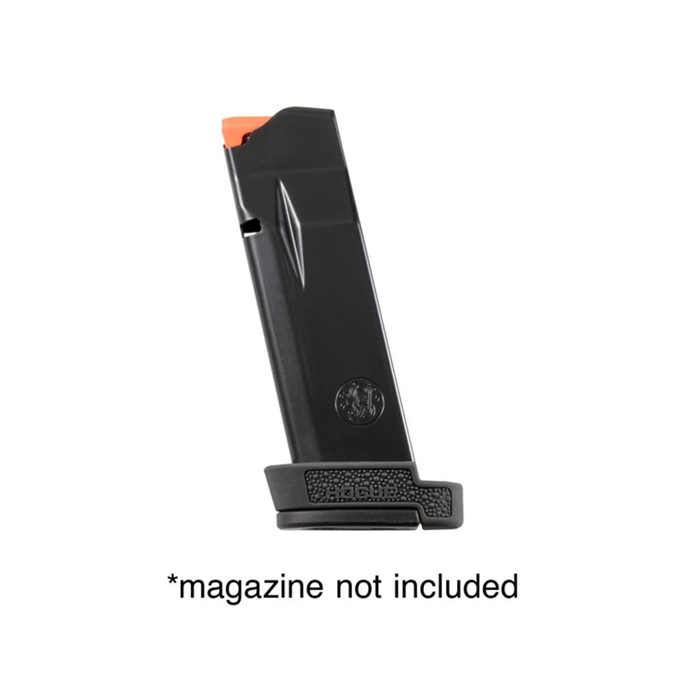 Hogue OverMolded Rubber Grip Extension Base Pad for S&W M&P Bodyguard 2.0 12rd Magazines Black Picture of Hogue Inc. S&W M&P Bdygrd 2.0 .380 OverMolded Rbr Grip Ext Base Pad for 12 Rd Mag Blk