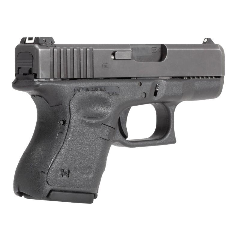 Hogue Wrapter Rubber Adhesive Handgun Grip for GLOCK Gen 3 26/27/33/39 Grain Texture Black Picture of Hogue Inc. Wrapter Rubber Adhesive Grip Glock Gen 3 262733 Black