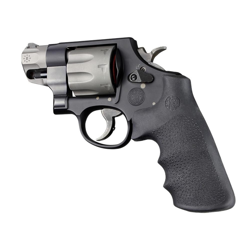 Hogue OverMolded Rubber Tamer Conversion Monogrip S&W K/L/N/X/Z-Frame Revolvers Round Butt Black Picture of Hogue Inc. S&W K L N X Z Frm Rd Butt Rbr Tamer Conversion Monogrip Blk