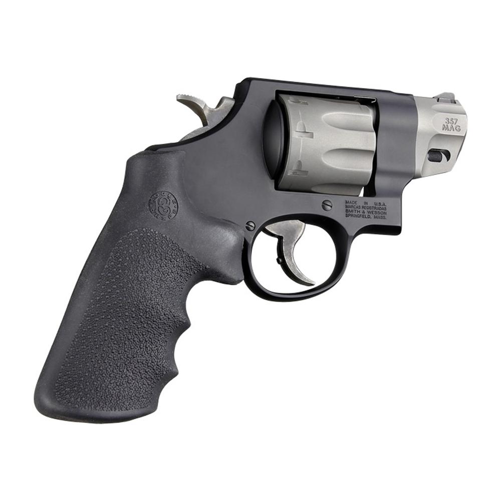 Hogue OverMolded Rubber Tamer Conversion Monogrip S&W K/L/N/X/Z-Frame Revolvers Round Butt Black Picture of Hogue Inc. S&W K L N X Z Frm Rd Butt Rbr Tamer Conversion Monogrip Blk