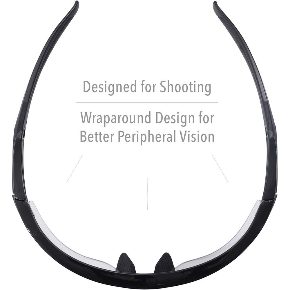 Howard Leight UVEX Acadia Shooting Glasses Black with Clear Lens Picture of Westchester Protective Gear DBA PIP Global Safety Westchester Acadia Clear Lens Uvextreme Plus AF Coa Eyewear