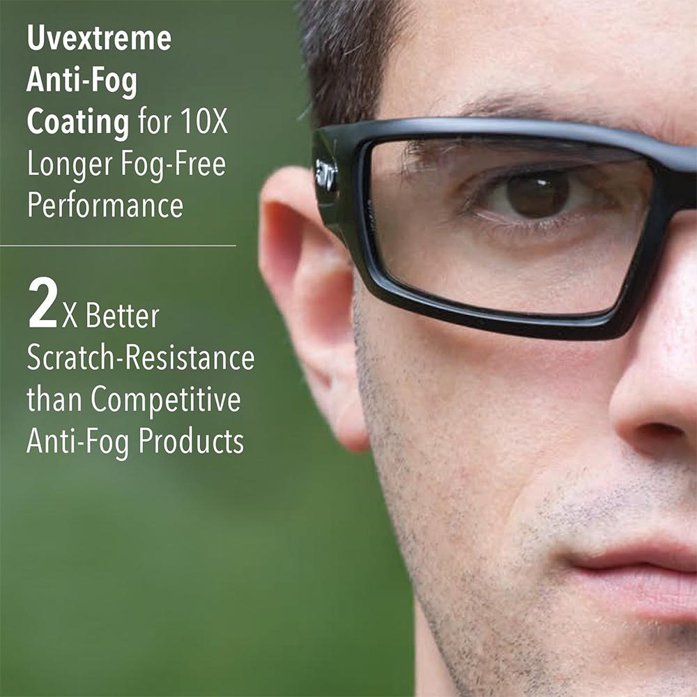 Howard Leight UVEX Hypershock Shooting Glasses Black with Clear Lens Picture of Westchester Protective Gear DBA PIP Global Safety Westchester Hupershock Clear Lens uvextreme Plus AF Eyewear