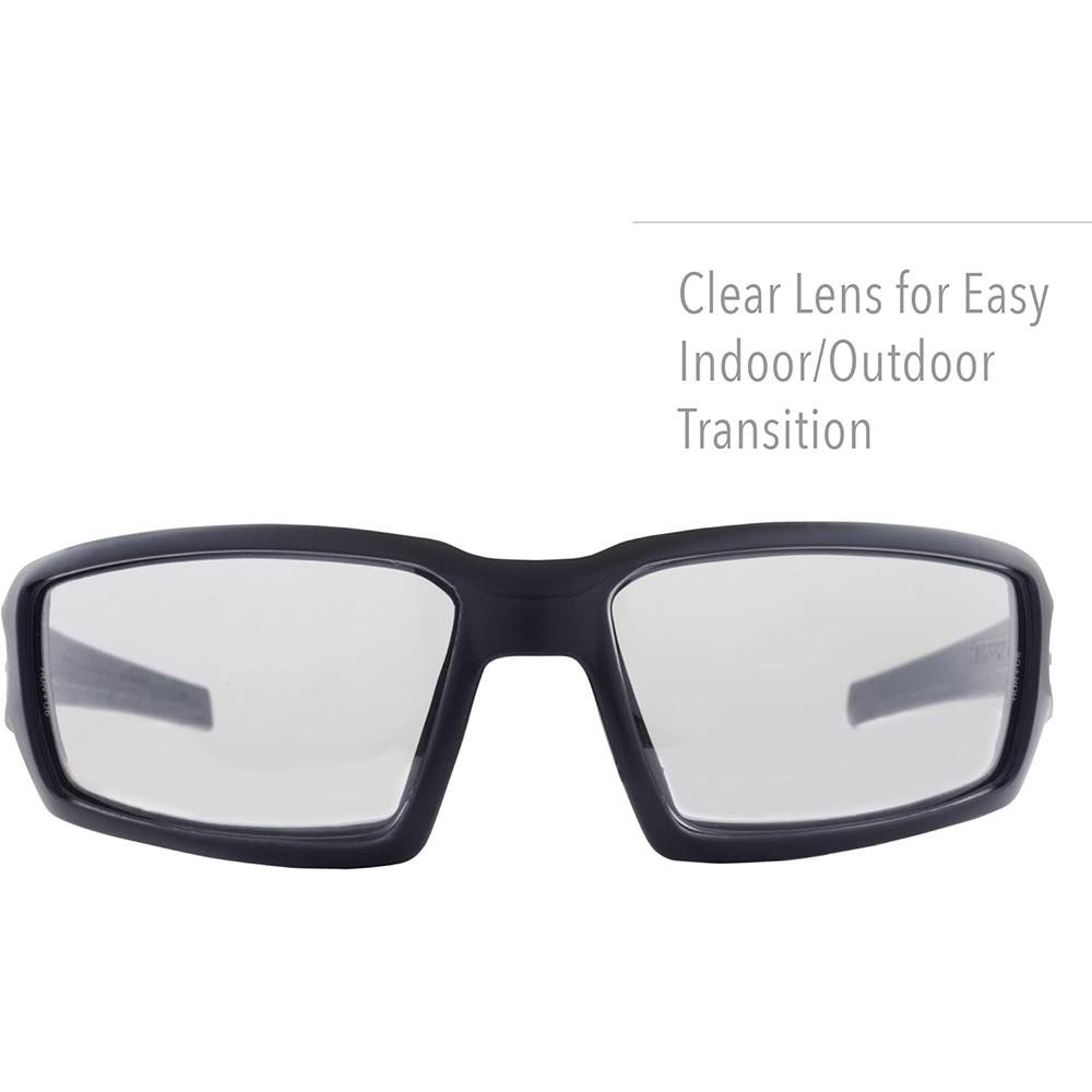 Howard Leight UVEX Hypershock Shooting Glasses Black with Clear Lens Picture of Westchester Protective Gear DBA PIP Global Safety Westchester Hupershock Clear Lens uvextreme Plus AF Eyewear