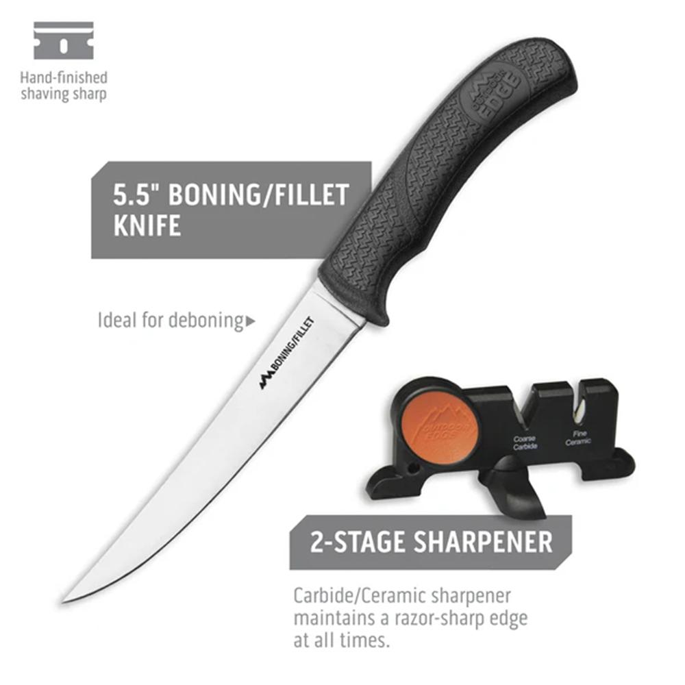 Outdoor Edge ButcherLite Game Processing Kit 8-Piece Game Processing Kit Picture of Outdoor Edge Outdoor Edge Butcher-Lite 8 Piece Processing Knife Set Roll Pack
