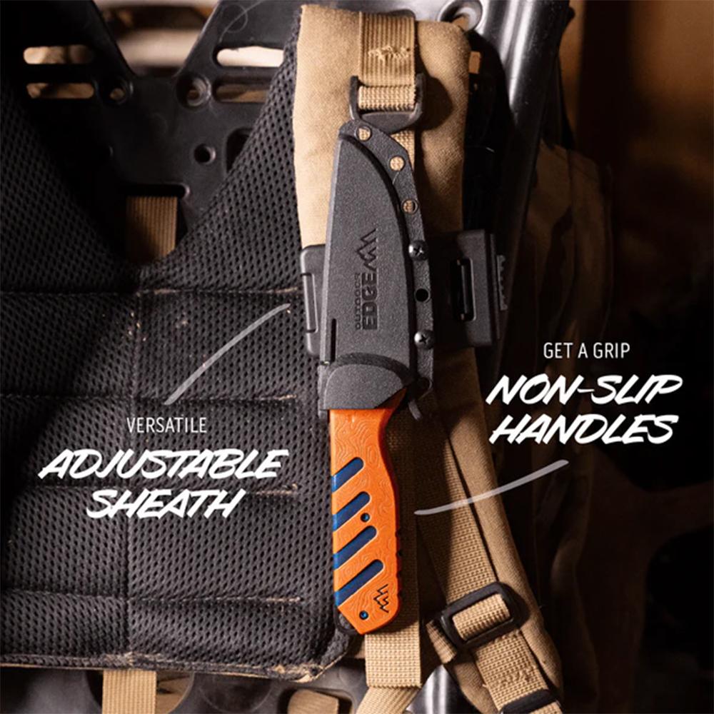 Outdoor Edge Razor HTX Replaceable Blade Fixed Knife 3" Blades Orange Picture of Outdoor Edge Outdoor Edge Razor Htx 3.0'' Fixed Knife Orange And Gray Blk Hardware