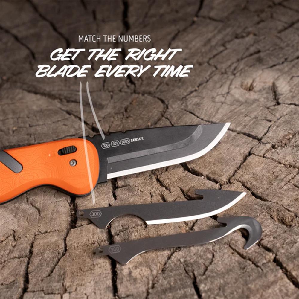 Outdoor Edge Razor HTX Replaceable Blade Fixed Knife 3" Blades Orange Picture of Outdoor Edge Outdoor Edge Razor Htx 3.0'' Fixed Knife Orange And Gray Blk Hardware