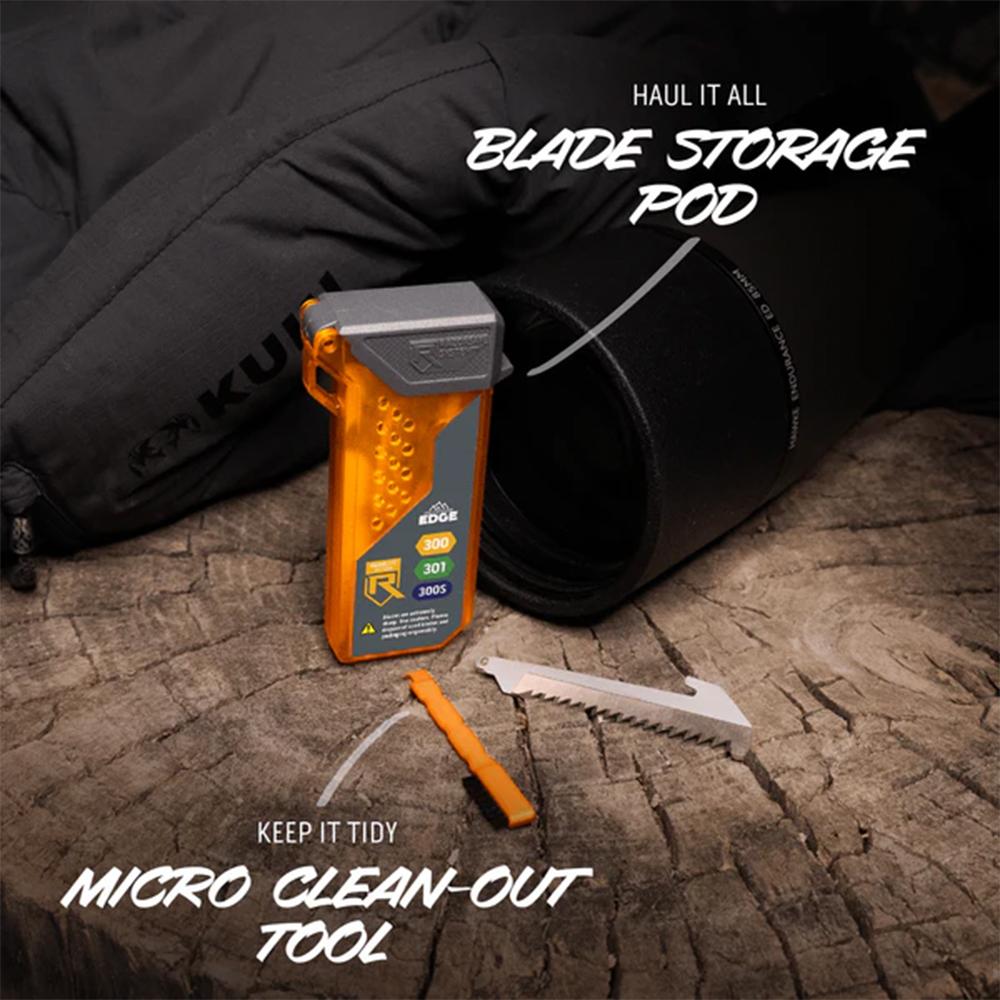 Outdoor Edge Razor HTX Replaceable Blade Fixed Knife 3" Blades Orange Picture of Outdoor Edge Outdoor Edge Razor Htx 3.0'' Fixed Knife Orange And Gray Blk Hardware