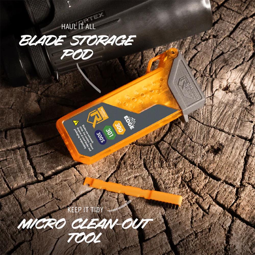 Outdoor Edge Razor HTX Replaceable Blade Folding Knife 3" Blades Grey Picture of Outdoor Edge Outdoor Edge Razor Htx 3.0'' Folding Knife Gray And Orange Blk Hardware