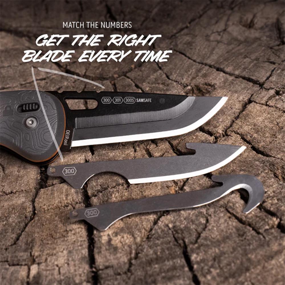 Outdoor Edge Razor HTX Replaceable Blade Folding Knife 3" Blades Grey Picture of Outdoor Edge Outdoor Edge Razor Htx 3.0'' Folding Knife Gray And Orange Blk Hardware