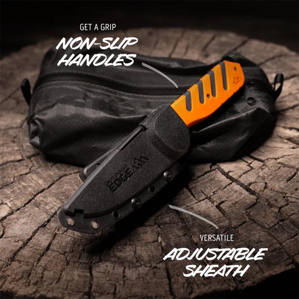 Outdoor Edge Razor HTX Replaceable Blade Fixed Knife 3-1/2" Blades Orange Picture of Outdoor Edge Outdoor Edge Razor Htx 3.5'' Fixed Knife Orange And Gray Blk Hardware