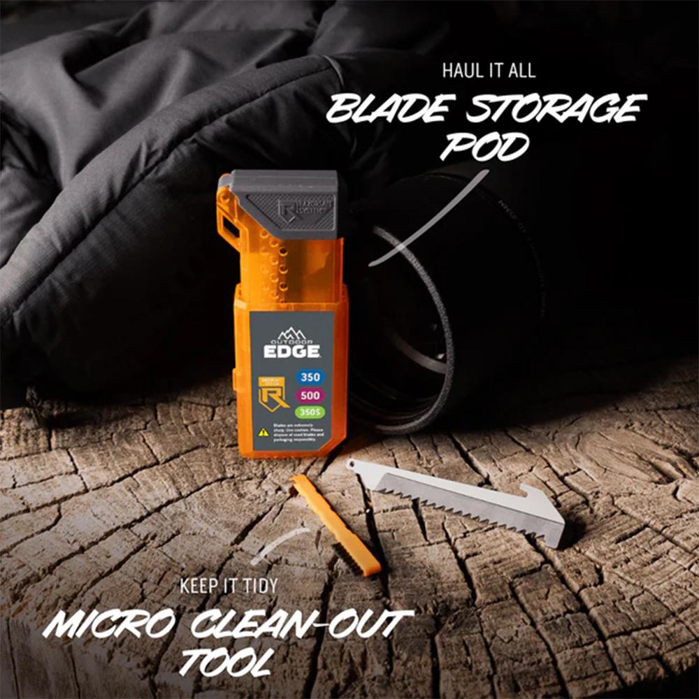 Outdoor Edge Razor HTX Replaceable Blade Fixed Knife 3-1/2" Blades Orange Picture of Outdoor Edge Outdoor Edge Razor Htx 3.5'' Fixed Knife Orange And Gray Blk Hardware