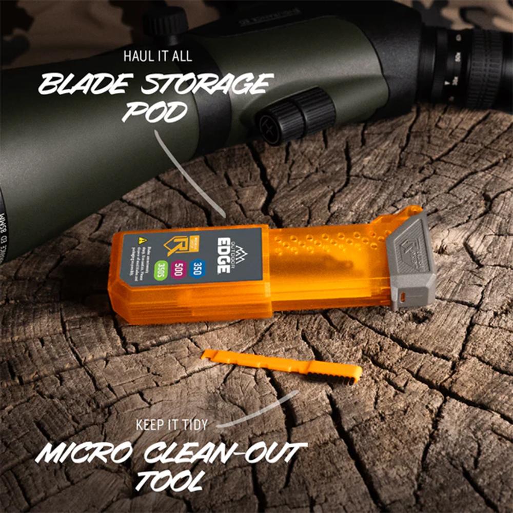 Outdoor Edge Razor HTX Replaceable Blade Folding Knife 3-1/2" Blades Orange Picture of Outdoor Edge Outdoor Edge Razor Htx 3.5'' Folding Knife Gray And Orange Blk Hardware